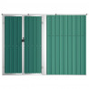 Abrigo p/ ferramentas jardim 225x89x161cm aço galvanizado verde 4