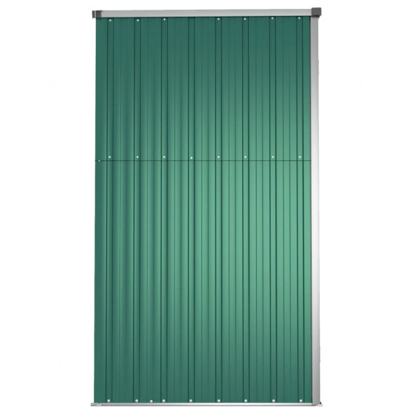 Abrigo p/ ferramentas jardim 225x89x161cm aço galvanizado verde M 5