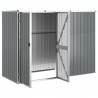 Abrigo p/ ferramentas jardim 225x89x161cm aço galvanizado cinza 3
