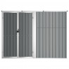 Abrigo p/ ferramentas jardim 225x89x161cm aço galvanizado cinza 4