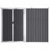 Cobertizo de herramientas jardín acero galvanizado 225x89x161cm 3