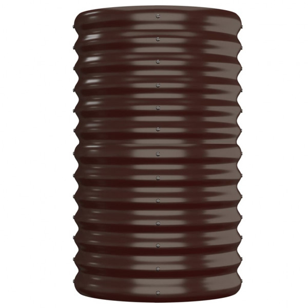 Canteiro elevado jardim 152x40x68cm aço revestido a pó castanho M 4