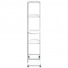 Soporte para flores 5 alturas ruedas hierro blanco 44x23x100cm 4
