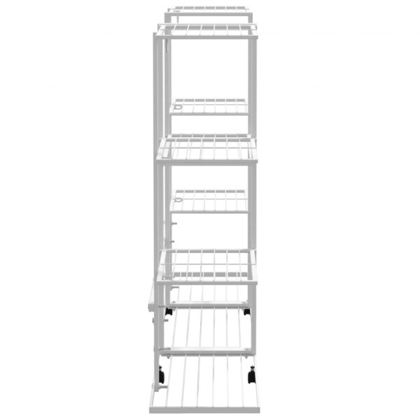 Suporte de vasos c/ rodas 94.5x24.5x91.5 cm ferro branco M 4