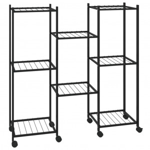 Suporte de vasos c/ rodas 83x25x83.5 cm ferro preto H