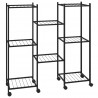 Suporte de vasos c/ rodas 83x25x83.5 cm ferro preto 2