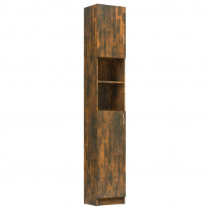 Armario baño madera contrachapada roble ahumado 32x25.5x190 cm H