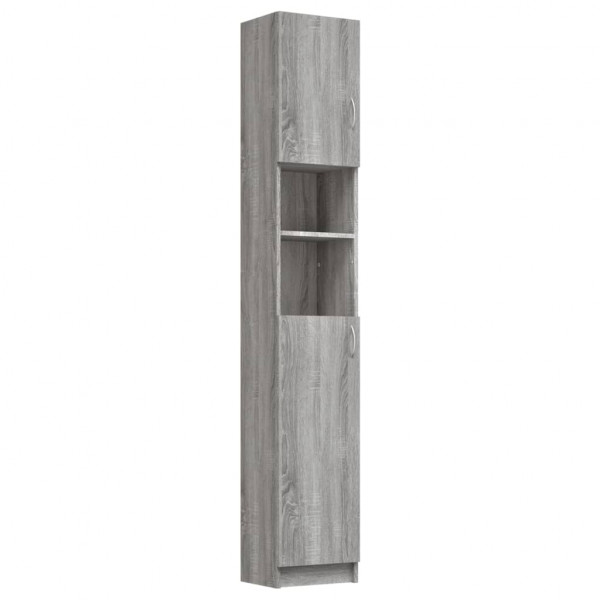 Armario de baño madera contrachapada gris Sonoma 32x25.5x190 cm M 2