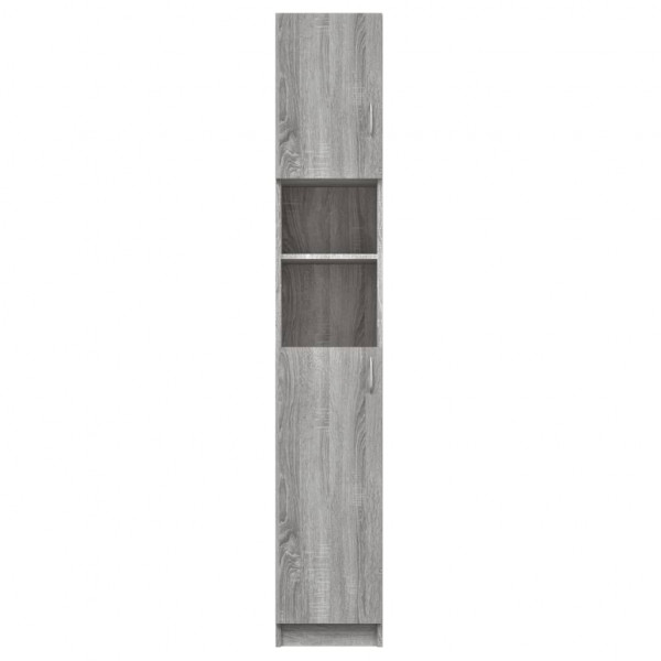 Armario de baño madera contrachapada gris Sonoma 32x25.5x190 cm M 3