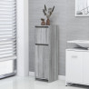 Armario de baño madera contrachapada gris Sonoma 30x30x95 cm 1