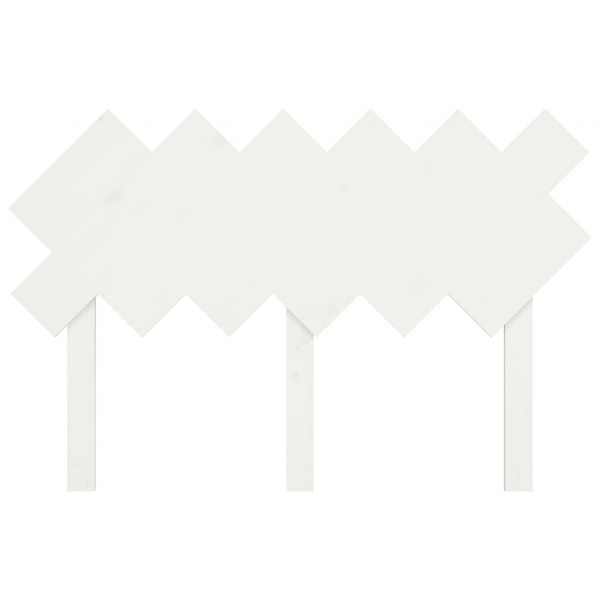 Cabeceira de cama122.5x3x80.5 cm madeira de pinho maciça branco M 4