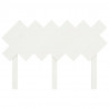 Cabeceira de cama122.5x3x80.5 cm madeira de pinho maciça branco 4
