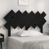 Cabeceira de cama 122.5x3x80.5 cm pinho maciço preto 1
