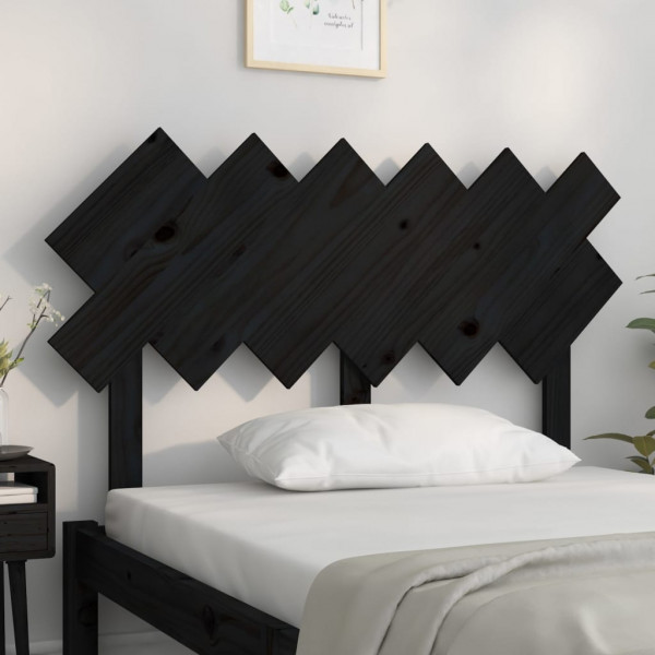Cabecero de cama madera maciza de pino negro 122.5x3x80.5 cm M 3