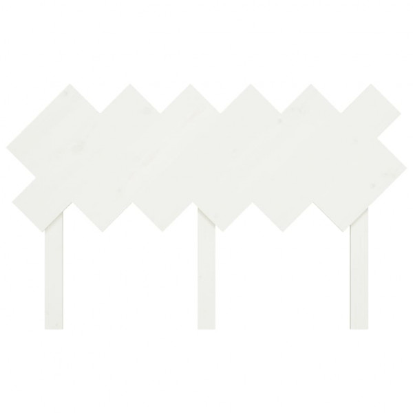 Cabecero de cama madera maciza de pino blanco 132x3x81 cm M 4