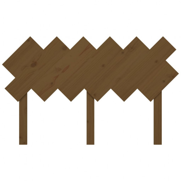 Cabecero de cama madera maciza de pino marrón miel 132x3x81cm M 4