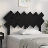 Cabeceira de cama 132x3x81 cm pinho maciço preto 1