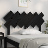Cabeceira de cama 132x3x81 cm pinho maciço preto 3