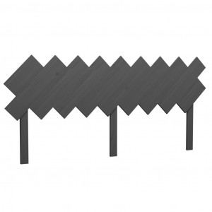 Cabeceira de cama 178x3x80.5 cm pinho maciço cinzento H