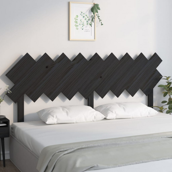 Cabecero de cama madera maciza de pino negro 178x3x80.5 cm D