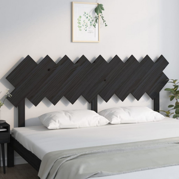 Cabeceira de cama 178x3x80.5 cm pinho maciço preto M 3