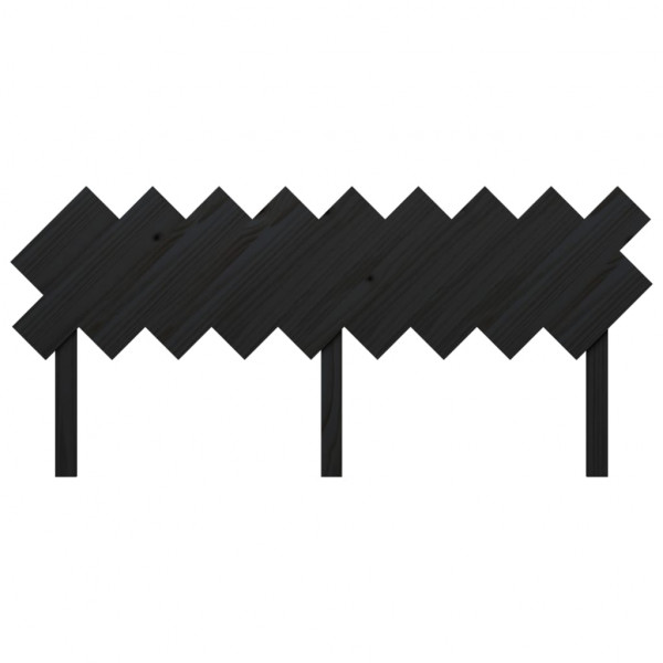 Cabeceira de cama 178x3x80.5 cm pinho maciço preto M 4