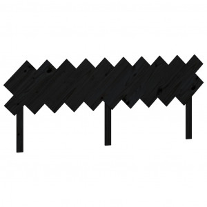 Cabeceira de cama 196x3x80.5 cm pinho maciço preto H