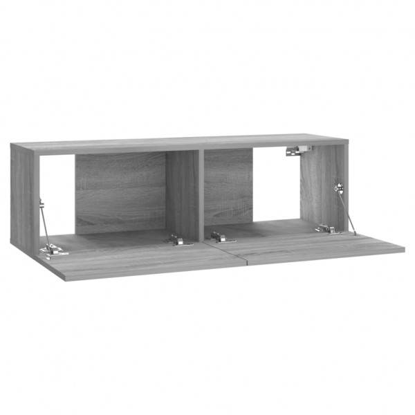 Juego de muebles de pared para TV contrachapado gris Sonoma M 5