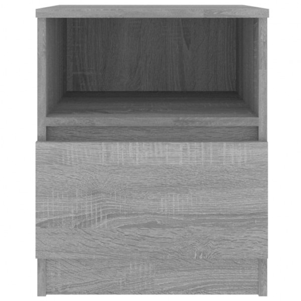 Mesa cabeceira 2pcs 40x40x50 cm madeira processada cinza sonoma M 4