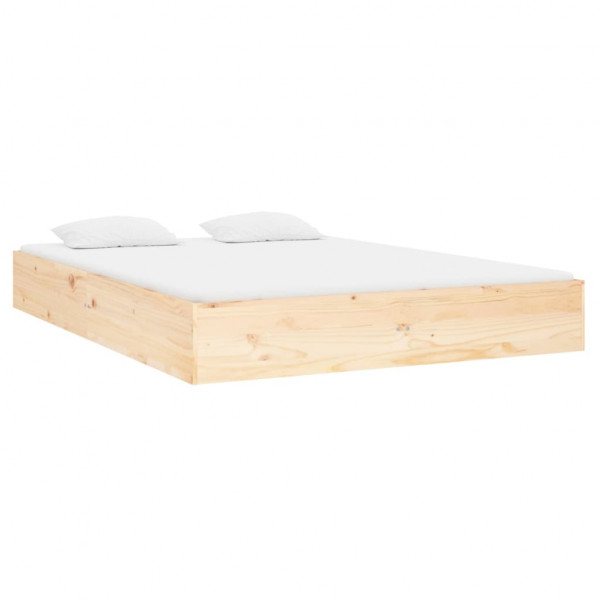 Estrutura de cama 140x190 cm madeira maciça M 3