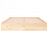 Estructura de cama de madera maciza 140x190 cm 5