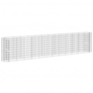 Canteiro elevado/cesto gabião 470x50x100 cm ferro galvanizado H