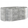 Jardinera arriate acero recubrimiento polvo gris 175x100x68 cm 2