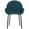 Sillas de comedor 2 unidades terciopelo azul 4
