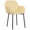 Cadeiras de jantar 2 pcs veludo cor creme 3