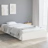 Estrutura de cama 90x200 cm madeira maciça branco 1