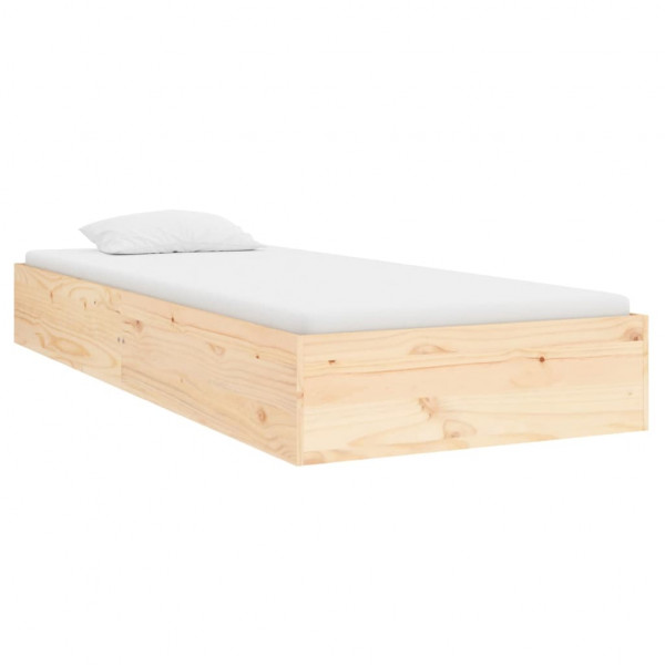 Estructura de cama madera maciza 75x190 cm M 3