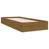 Estrutura cama pequena solteiro 75x190 cm madeira castanho mel 4