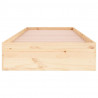 Estructura de cama individual madera maciza 90x190 cm 5