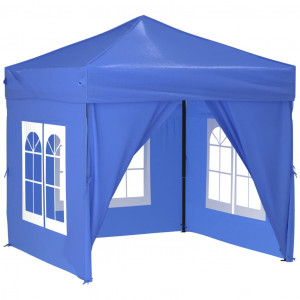 Tenda para festas dobrável com paredes laterais 2x2 m azul H