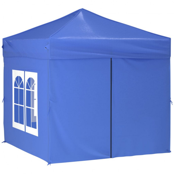 Tenda para festas dobrável com paredes laterais 2x2 m azul M 3