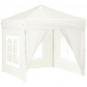 Carpa para fiestas plegable con paredes laterales crema 2x2 m 2