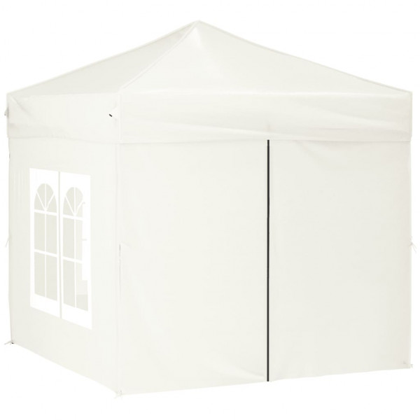 Carpa para fiestas plegable con paredes laterales crema 2x2 m M 3