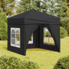 Carpa de fiesta plegable con paredes laterales antracita 2x2 m 1