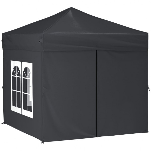 Carpa de fiesta plegable con paredes laterales antracita 2x2 m M 3