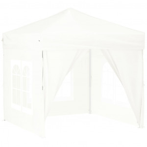 Carpa para fiestas plegable con paredes laterales blanco 2x2 m H