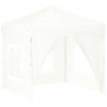 Carpa para fiestas plegable con paredes laterales blanco 2x2 m 2