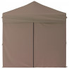 Carpa de fiesta plegable con paredes laterales gris taupe 2x2 m 4