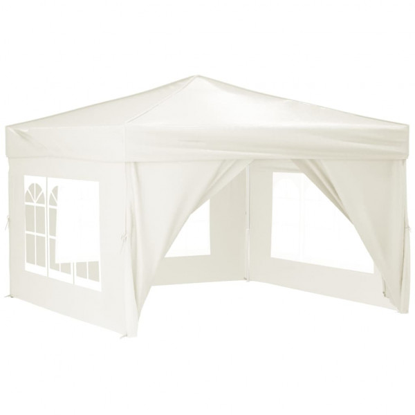 Carpa para fiestas plegable con paredes laterales crema 3x3 m M 2