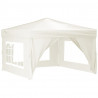 Carpa para fiestas plegable con paredes laterales crema 3x3 m 2